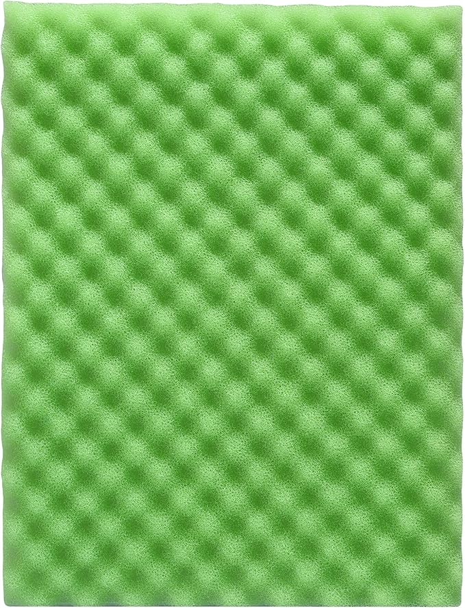 4 Pack Aquarium Filter Media Bio Sponge Pad 16 x 12 x 1 inch, Fish Pond Foam Filter 20/30/40 PPI (Green 40ppi 4pack)