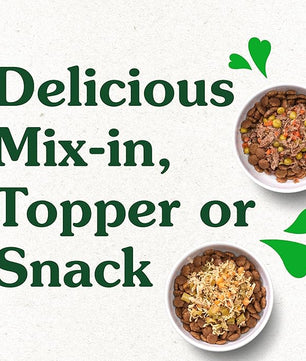 Greenies Smart Topper High Protein Wet Mix-in for Dogs, Chicken, Green Beans, and Sweet Potatoes Recipe & Beef, Peas, and Carrots Recipe Variety Pack, 8 Trays of 2oz.