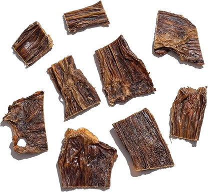 Jack&Pup Premium Dog Chews Bites, Healthy Dog Treats for Medium Dogs - All Natural Dog Treats Small Dogs, Single Ingredient Dog Treat for Puppies - Bully Sticks | Gullet Jerky (Gullet Bites - 24 oz)