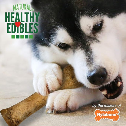 Nylabone Healthy Edibles Natural Dog Chews Long Lasting Roast Beef & Chicken Flavor Treats for Dogs, X-Large/Souper (4 Count)