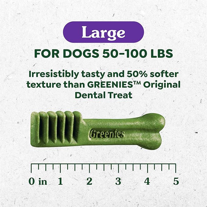 Greenies Aging Care Large Dental Dog Treats, 27 oz. Pack (17 Treats)