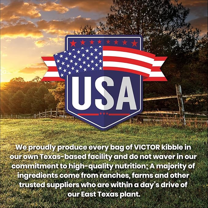 VICTOR Super Premium Dog Food – Hi-Pro Plus Dry Kibble – High Protein Dog Food with 30% Protein – Beef, Chicken, Pork, Fish Meals, Gluten Free - for High Energy and Active Dogs & Puppies, 50lbs