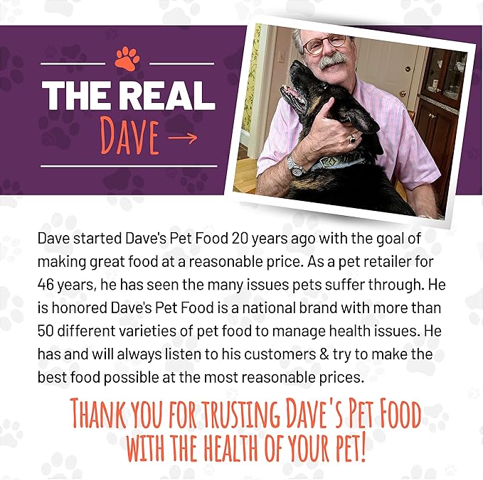 Dave's Pet Food Grain Free Wet Dog Food (95% Beef & Beef Liver), Made in USA Single-Source Protein, Limited Ingredients Added Vitamins & Minerals, 12.5 oz Cans (12 Pack)