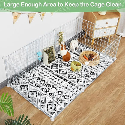 2 Pack Guinea Pig Bedding, Washable Guinea Pig Cage Liner Reusable Guinea Pigs Mat Waterproof Guinea Piggy Bedding for Cage, Super Absorbant Pee Pads for Small Animals Hamster Rabbit Squirrel