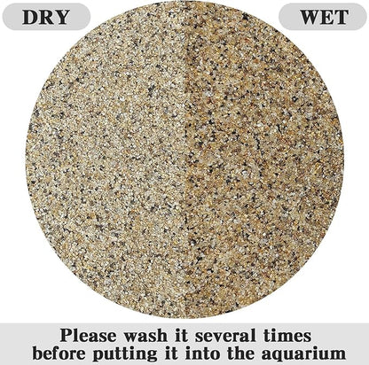 20 lbs Aquarium Sand, 0.6-1.2 mm Aquarium Substrate for Freshwater Fish Tank. Decorative River Rocks Gravel for Fish Tank, Plants Potted, Fire Pits, Candle, Vase and Crafts