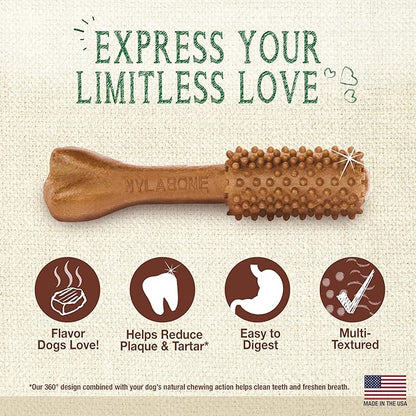 Nylabone Nutri Dent Dog Dental Chews, Natural Teeth Cleaning Dental Treats & Breath Freshener for Dogs, Filet Mignon Flavor, Medium (40 Count)