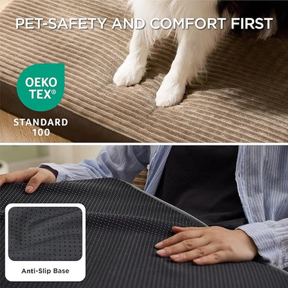 Bedsure Dog Beds Large Sized Dog- Orthopedic Pet Beds with Removable Machine Washable Cover, NOT Waterproof Egg Crate Foam Puppy Pad, Suitable for Pet Up to 50 lbs, 35"x22"