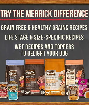 Merrick Grain Free Premium And Natural Canned Dog Food, Soft And Healthy Wet Recipe, Real Beef Lamb And Bison - (Pack of 12) 12.7 oz. Cans