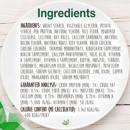 Nylabone Healthy Edibles Natural Dog Chews Long Lasting Roast Beef & Chicken Flavor Treats for Dogs, X-Large/Souper (4 Count)