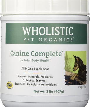 Wholistic Pet Organics Canine Complete - Dog Multivitamin Powder - 2 Lb - Daily Dog Vitamins and Supplements for Homemade Food - Immune System, Skin, Coat & Overall Health - Small and Large Breed