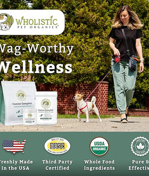 Wholistic Pet Organics Canine Complete - Dog Multivitamin Powder - 1 Lb - Daily Dog Vitamins and Supplements for Homemade Food - Immune System, Skin, Coat & Overall Health - Small and Large Breed