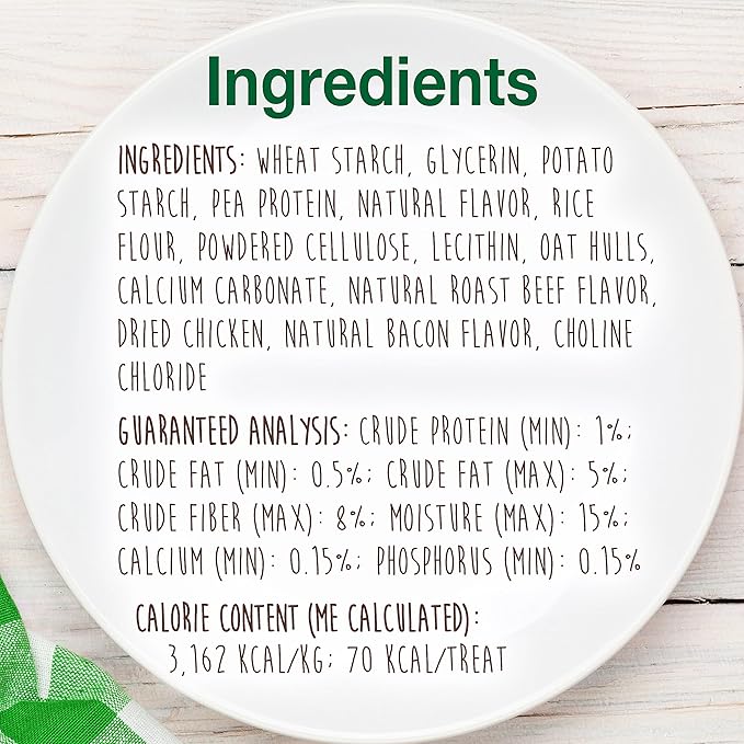 Nylabone Healthy Edibles Natural Dog Chews Long Lasting Chew Treats for Dogs, Roast Beef Flavor, X-Small/Petite (8 Count)