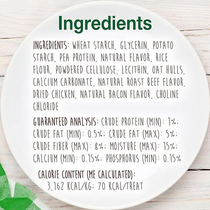 Nylabone Healthy Edibles Natural Dog Chews Long Lasting Chew Treats for Dogs, Roast Beef Flavor, X-Small/Petite (8 Count)