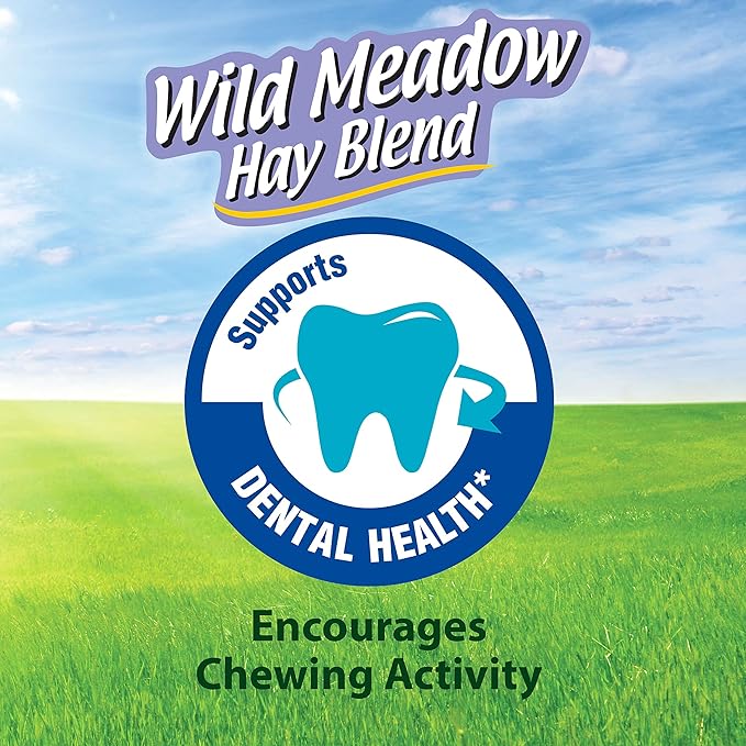 Kaytee All Natural Timothy Hay Wild Meadow Hay Blend for Guinea Pigs, Rabbits & Other Small Animals, 24 Ounce