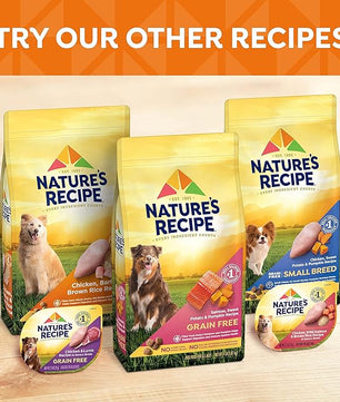 Nature's Recipe Nature’s Recipe 2.75 Ounce Grain Free Chicken & Beef, Chicken & Turkey, Chicken & Lamb Wet Dog Food Variety Pack, 12 Pack, 2 Count Case