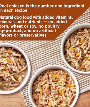 Nature’s Recipe Grain Free Chicken Recipe, Chicken & Venison Recipe and Chicken & Duck Recipe in Savory Broth Variety Pack Wet Dog Food, 12-2.75 oz. Cups, 2 Count