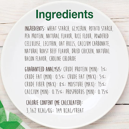 Nylabone Healthy Edibles Natural Dog Chews Long Lasting Roast Beef Flavor Treats for Dogs, Small/Regular (3 Count)