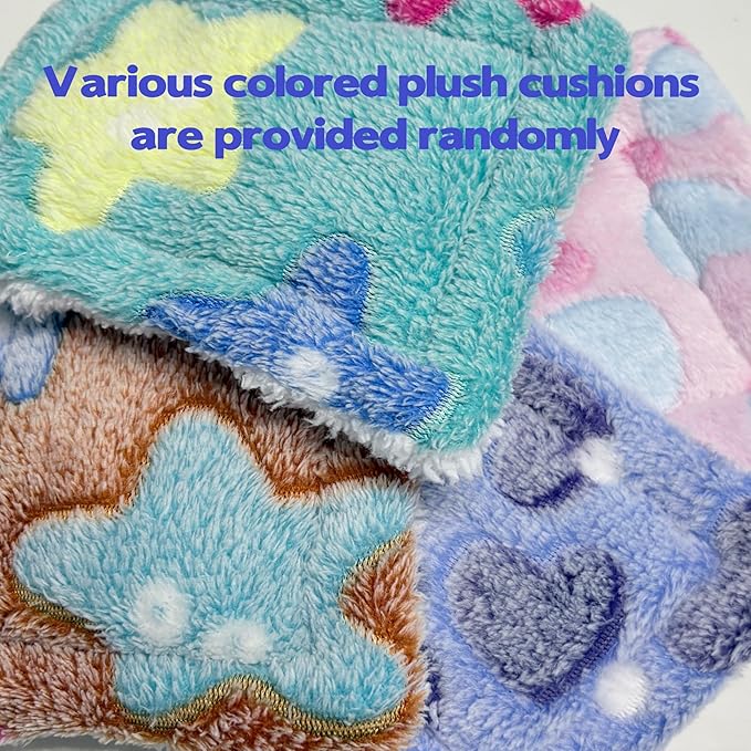 TUTU&LELE Hamster Hideout, Tiny House Nest, Starry Sky Habitat, Plush Cushion Bed for Dwarf Hamsters, Mice, Gerbils to Play, Sleep and Rest (Coffee)