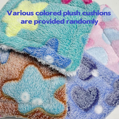 TUTU&LELE Hamster Hideout, Tiny House Nest, Starry Sky Habitat, Plush Cushion Bed for Dwarf Hamsters, Mice, Gerbils to Play, Sleep and Rest (Coffee)