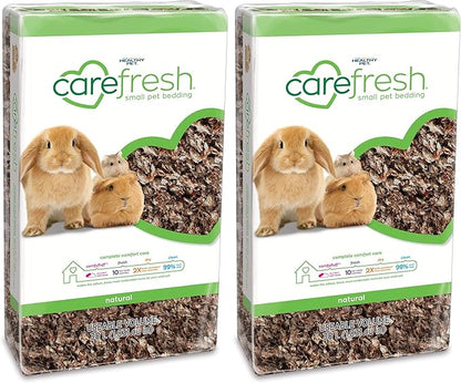 Carefresh 99% Dust-Free Natural Paper Small Pet Bedding with Odor Control, 30 L (Pack of 2)