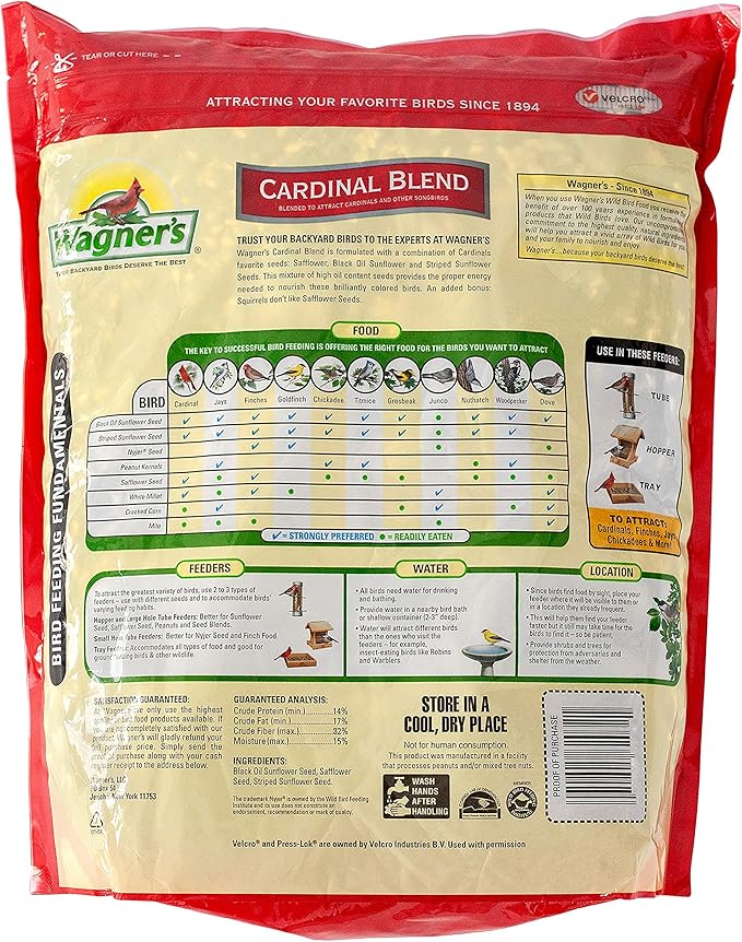 Wagner's 62032 Cardinal Blend Wild Bird Food, 6-Pound Bag