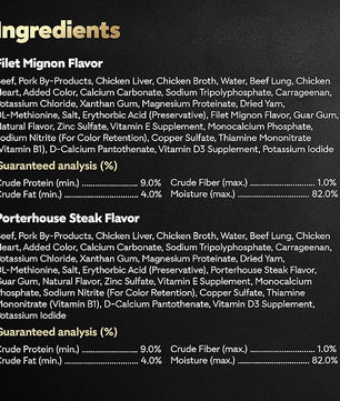 Cesar Wet Dog Food Classic Loaf in Sauce Filet Mignon and Porterhouse Steak Flavors Variety Pack, 3.5 oz. Easy Peel Trays (12 Count, Pack of 2)