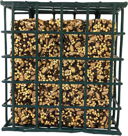 Songbird Treats Seed Bars | 12 Pack of 8 oz Bird Seed Cakes for Wild Birds (Happy Finch)