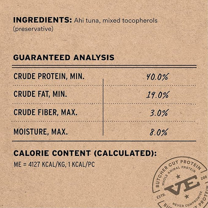 Vital Essentials Ahi Tuna Bites Cat Treats, 1.1 oz | Freeze-Dried Raw | Single Protein | Grain Free, Gluten Free, Filler Free