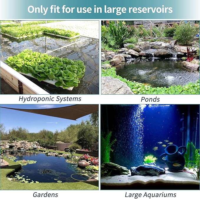 Pawfly Aquarium 8 Inch Air Stone Cylinder for Larger Pump Bubble Diffuser for Outdoor Pond Garden Circulation System and Large Fish Tank, 2 Pack