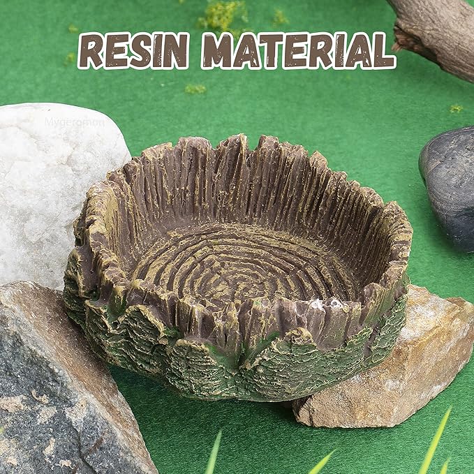 Reptile Water Dish Hermit Crab Food Bowl Small for Tank Feeding 2 Pack