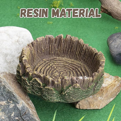 Reptile Water Dish Hermit Crab Food Bowl Small for Tank Feeding 2 Pack