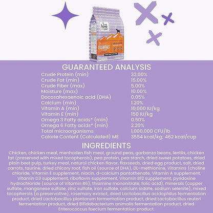 I and love and you Naked Essentials Dry Dog Food for Puppies - Chicken + Lentils - High Protein, Real Meat, No Fillers, Prebiotics + Probiotics, 4lb Bag