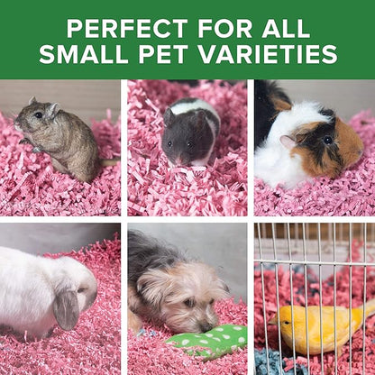 ECO BEDDING 99% Dust Free Paper Bedding for Small Pets and Birds, Pink, 3 lb (Expands to 60 L)