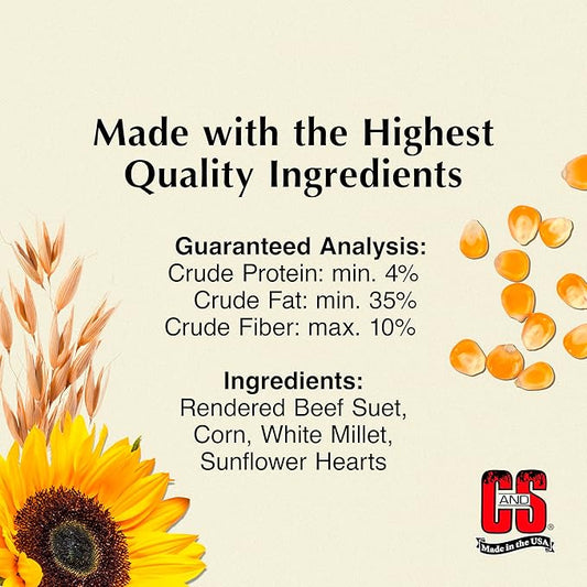 C&S Sunflower Suet Treat 11 Ounces 8 Pack