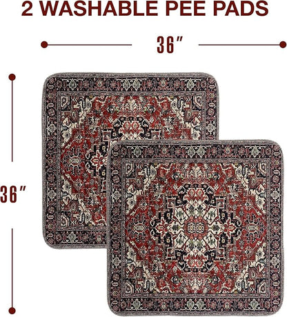 Washable Pee Pads for Dogs - Super Absorbent Reusable Puppy Training Pads - 100% Waterproof, Leak-Proof & Non-Slip Whelping Pads for Pet Housebreaking