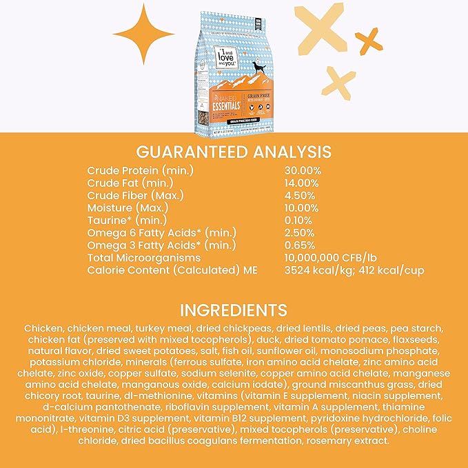 I and love and you Naked Essentials Dry Dog Food - Chicken + Duck - High Protein, Real Meat, No Fillers, Prebiotics + Probiotics, 23lb Bag