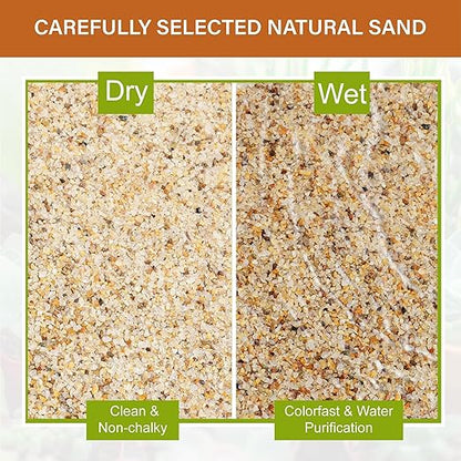NUPICK 1mm Coarse Sand for Plants, 3lb Horticultural Grit for Succulents, Desert Silica Sand for Cactus, Decorative Gravel for Landscaping, Gold Grit for Aquariums, Bonsai, Vases Fillers