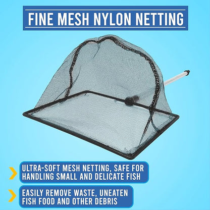Long Handle Fine Net Fish Tank Net – Retractable 24 inches