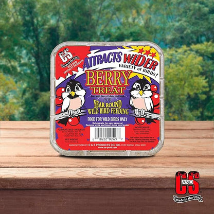 C&S Berry Suet Treat, 11.75 Ounce, 8 Pack