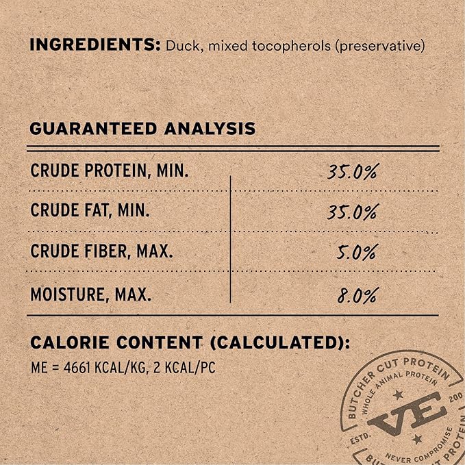Vital Essentials Duck Bites Dog Treats, 5.5 oz | Freeze-Dried Raw | Single Protein | Premium Quality High Protein Training Treats | Grain Free, Gluten Free, Filler Free