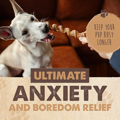 Mighty Paw Naturals Curly Bully Sticks for Dogs - Grass Fed Beef Chews. Bully Sticks for Large Dogs, Medium, Small Breeds. Lower Odor Treats for Small Pets. Single Ingredient 6” - 5 Pack