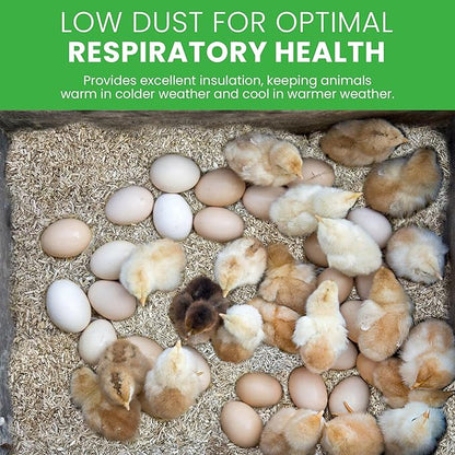 Hemp Animal Bedding 5 Lbs = 25.5 Liters of Natural Ground Hurds - Super Absorbent- DUST Free- for Your Horse, Chicken, Rabbit, Reptile, Hamster, Cage Coop or CAT Litter - USA Grown - Carbon Negative