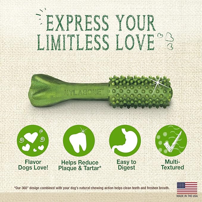 Nylabone Nutri Dent Dog Dental Treats - Natural Dog Teeth Cleaning & Breath Freshener - Dental Treats for Dogs - Fresh Breath Flavor, Medium (40 Count)