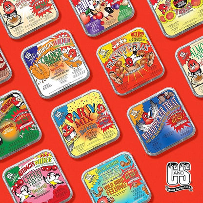 C&S Peanut Suet Treat, Suet Cakes for Wild Birds, 11 Ounces, Pack of 8