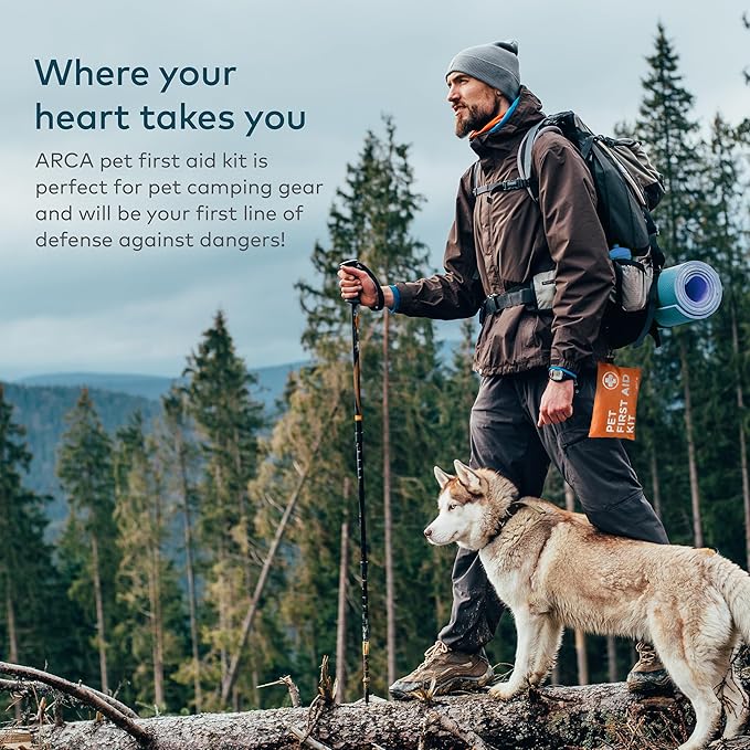 Dog First Aid Kit - Pet Emergency Kit - Water Resistant High Visibility Reflective First Aid Pouch Dog Camping Essentials for Hiking, Backpacking, Sports, Hunting