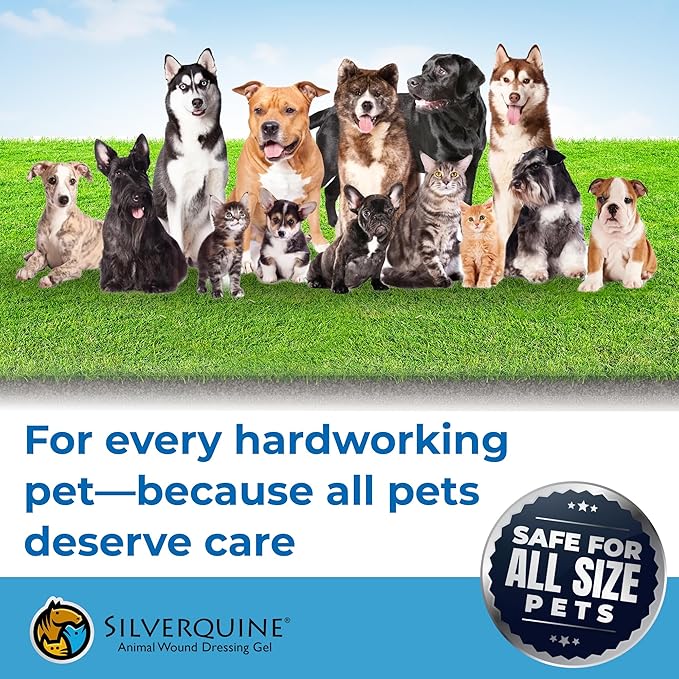 Hot Spot Gel for Dogs and Cats - Dog Wound & Pet Skin Irritation Solution for Birds, Hamsters, Emergency Kit, Hydrogel Ointment for Cuts, Burns, Itch, Pet Restoration & Wellness - 1.5 Oz