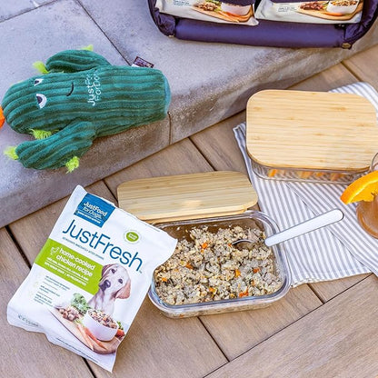 JustFoodForDogs JustFresh Home-Cooked Chicken and Beef Dog Food Variety Pack with No Preservatives, Resealable Packaging, Human Grade Wet Dog Food, 12 oz - 8 Pack