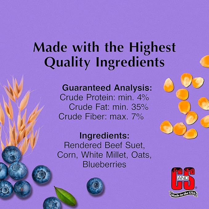 C&S Berry Suet Treat, 11.75 Ounce, 8 Pack