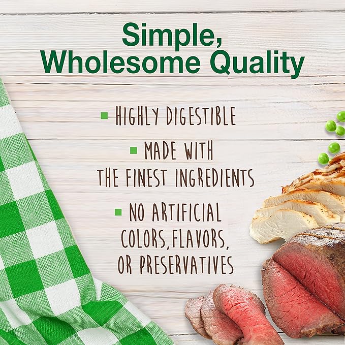 Nylabone Healthy Edibles Natural Dog Chews Long Lasting Chew Treats for Dogs, Roast Beef & Chicken Flavor, X-Small/Petite (48 Count)