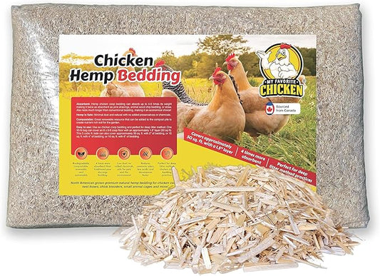 Hemp Bedding for Chicken Coop, Small Animal Litter for Guinea Pig, Hamster, Bunny Rabbit, Snake, Ferret, Tortoise, Rat and More - Pine Wood Shavings Alternative for Chickens and Poultry (5cuft)